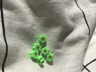 Afbeelding voor polymeer bloem groen(per stuk)