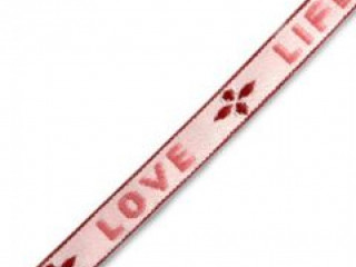 Afbeelding voor love lint  pink-warm red per meter