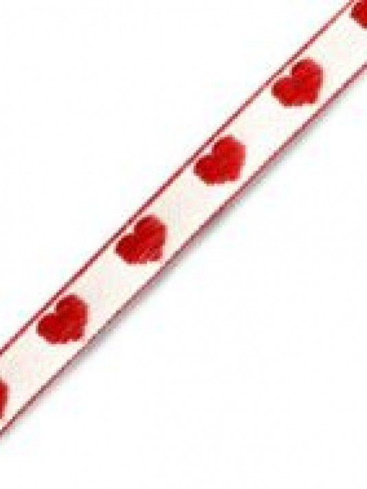 Afbeelding voor hartjes white-red per meter 