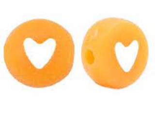 Afbeelding voor hartjes Orange(12 stuks )