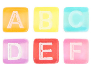 Afbeelding voor Acryl letterkralen mix Multicolour transparant-white(per 10)