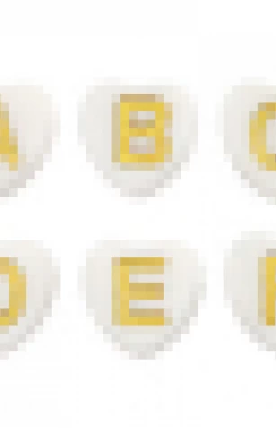 Afbeelding van  Acryl letterkralen heart White-gold(per 10)