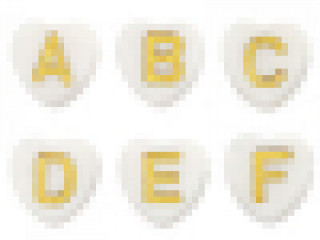 Afbeelding voor  Acryl letterkralen heart White-gold(per 10)