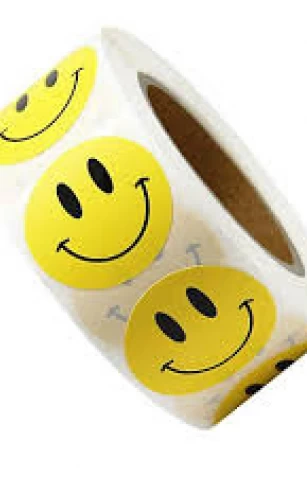 Afbeelding van smiley sticker rol(500 stickers)
