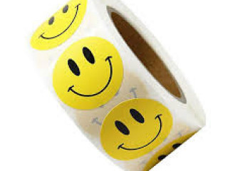 Afbeelding voor smiley sticker rol(500 stickers)
