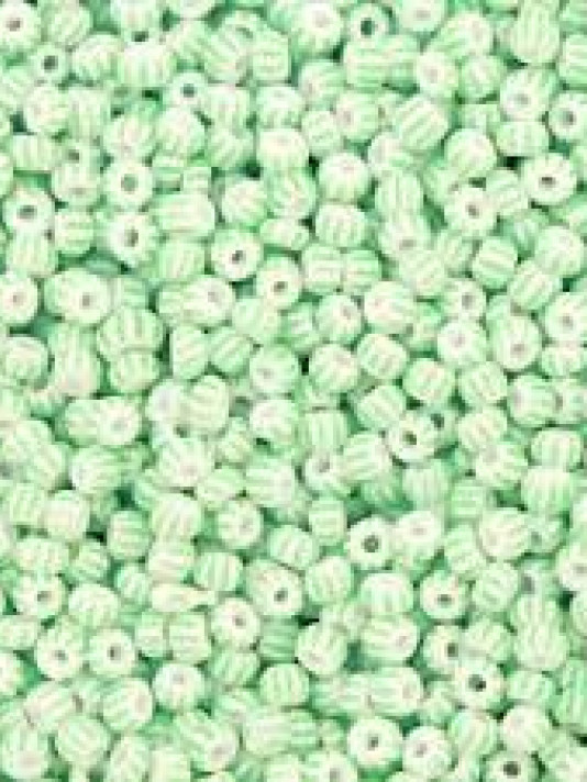 Afbeelding voor rocailles 3mm white-green