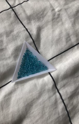 Afbeelding van rocailles glans aqua blauw(per 10 gram)