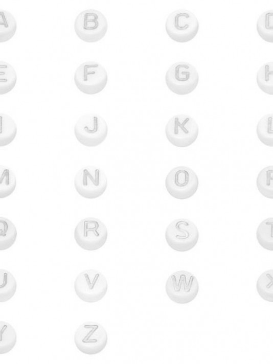 Afbeelding voor letters wit/zilver(per 10)
