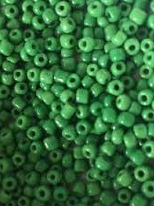 Afbeelding voor rocailles 3 mm donker groen(per 10 gram)